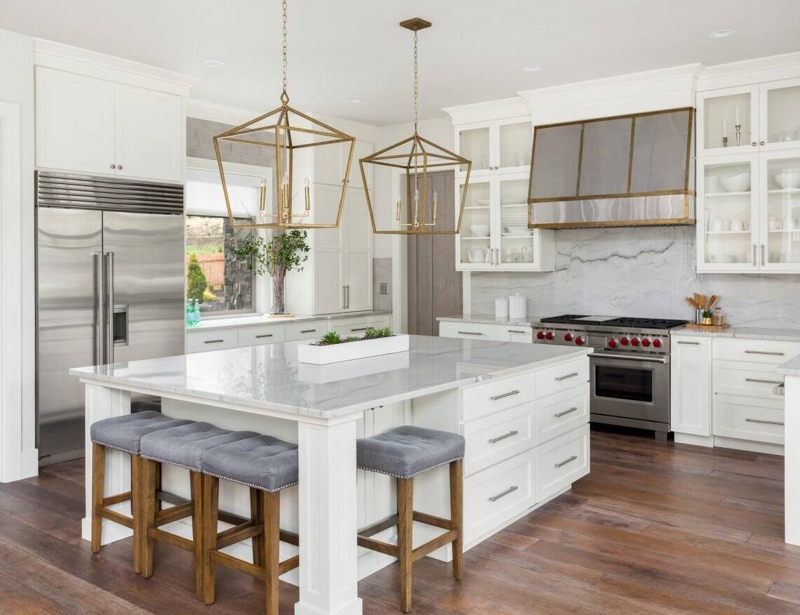 luxury home with island