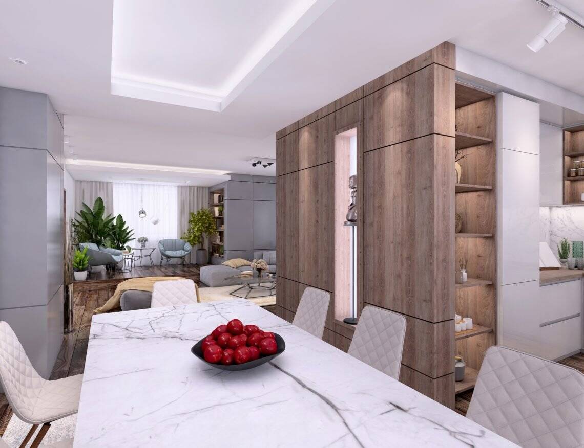 dinning room interior marble