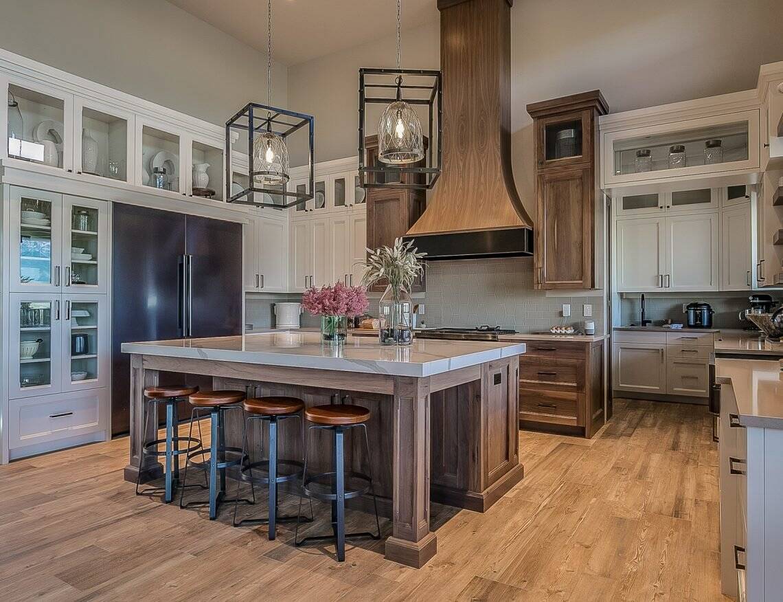 Stunning custom kitchen with cabinets, designed to maximize space and style for your cooking needs.